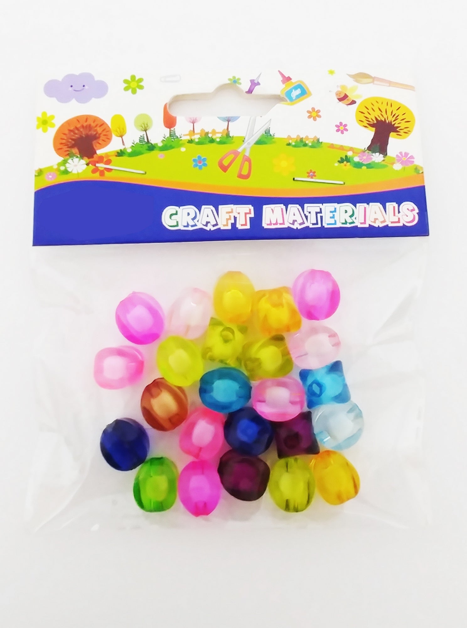 Asstd. Color Diamond Plastic Beads for Craft Main image