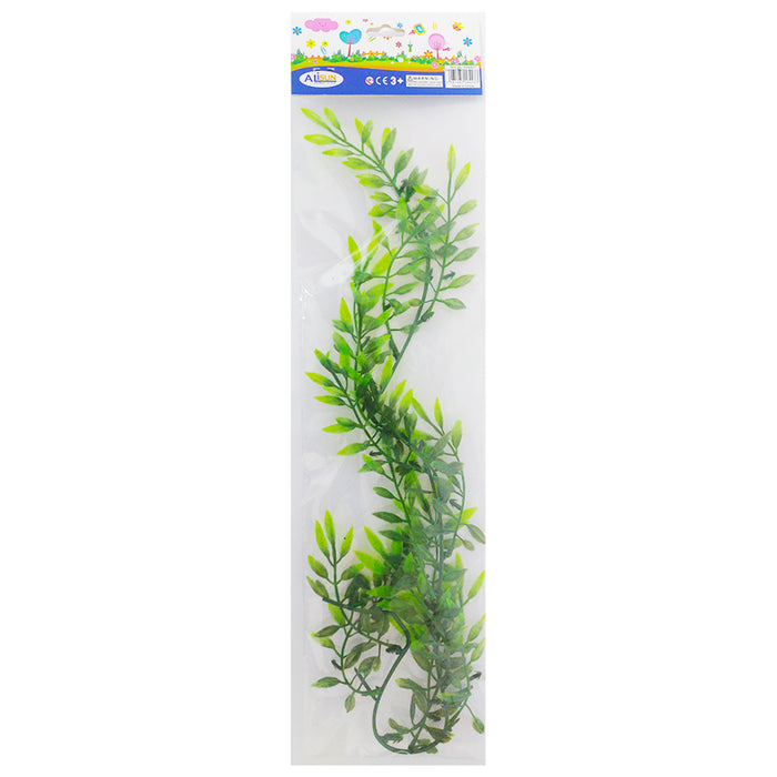 Plastic craft plants from AMS Model 14, 8x38 cm, realistic green plastic foliage for DIY craft projects