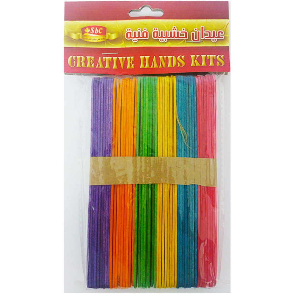 Icecream Stick for Art 1x15cm Assorted Colour - Al Masam Stationery LLC Main image