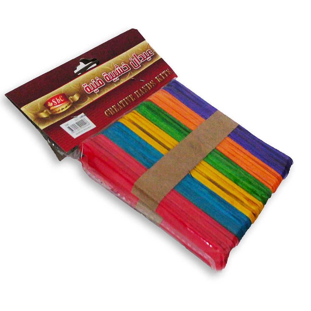 Icecream Sticks 1 x 11.4cm Assorted Color - Al Masam Stationery LLC Main image