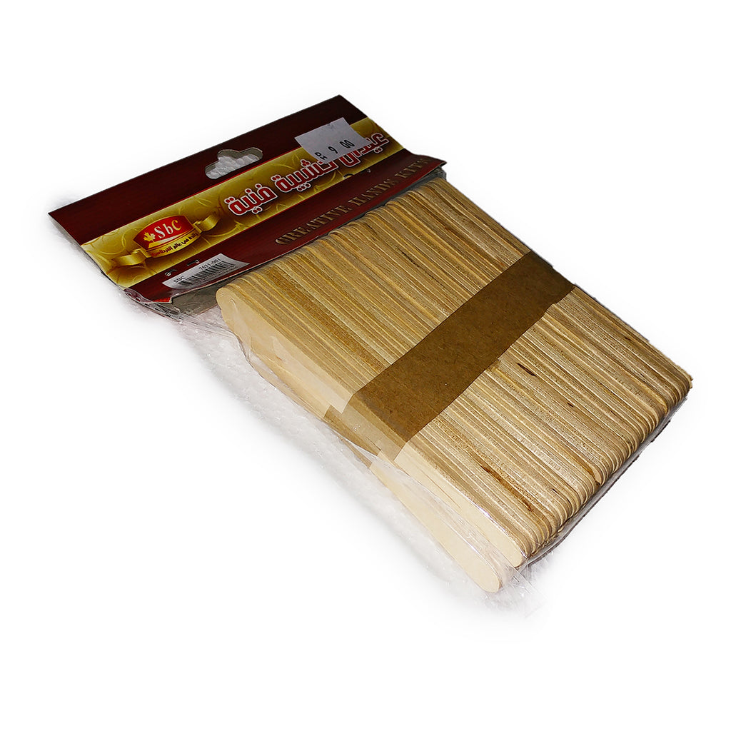 Icecream Sticks 1 x 11.4cm Natural - Al Masam Stationery LLC Main image