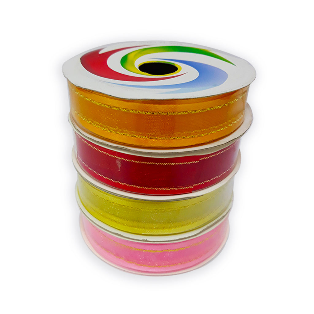 Ribbons Multicolor with Gold Lining - Al Masam Stationery LLC Main image