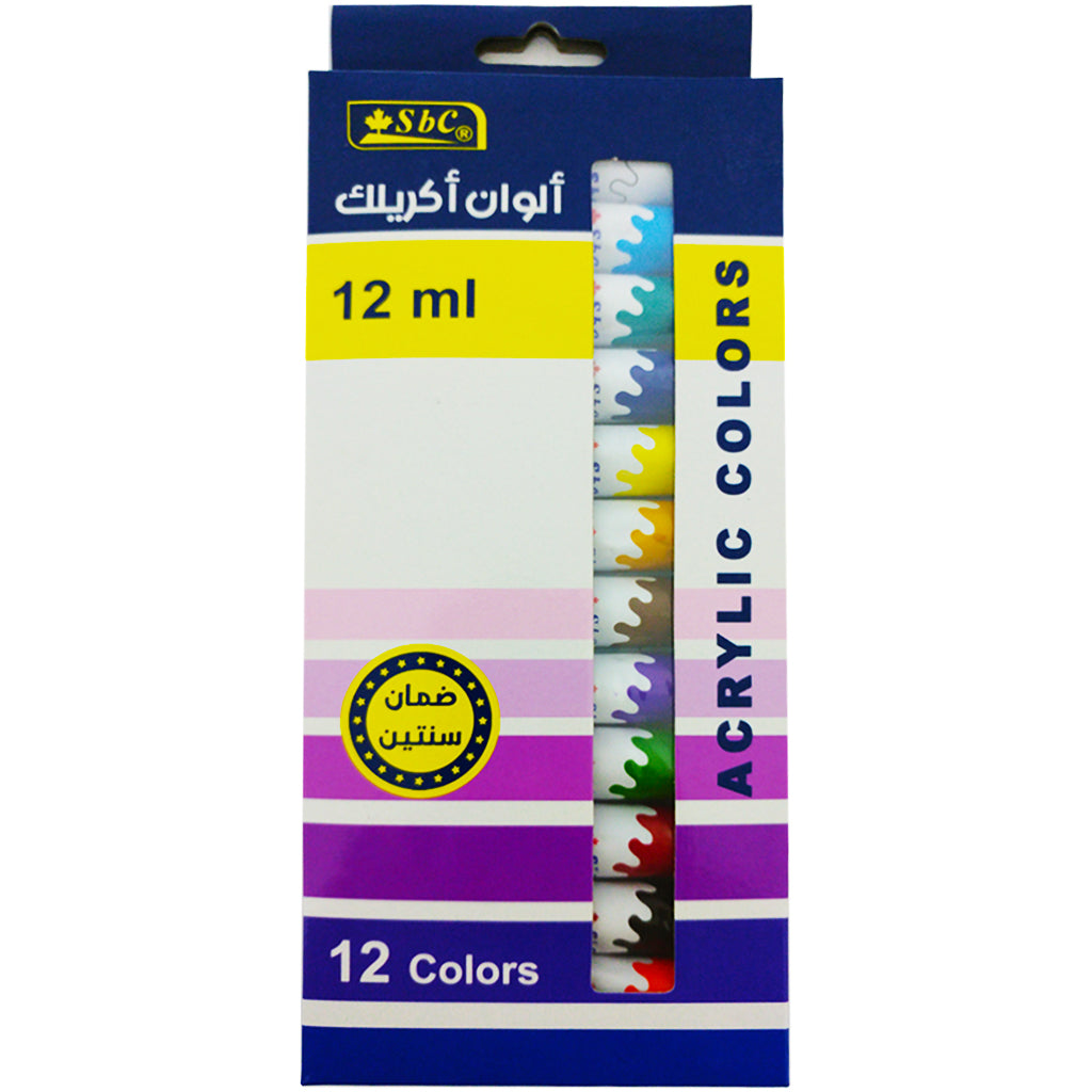 Acrylic Colour Tube 12ml Set - Al Masam Stationery LLC Main image
