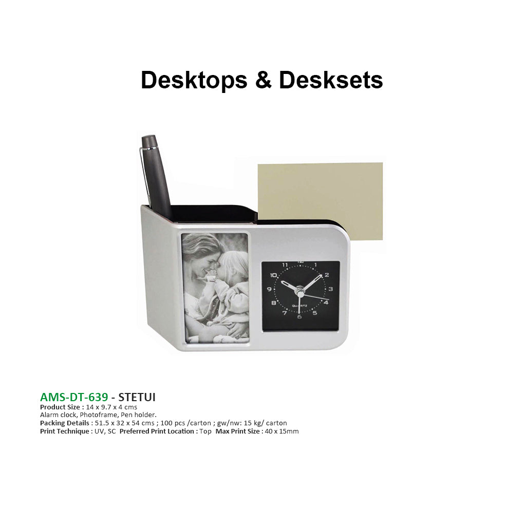 AMS-DT-639 - STETUI  - Alarm Clock, Photoframe, Pen Holder Secondary image