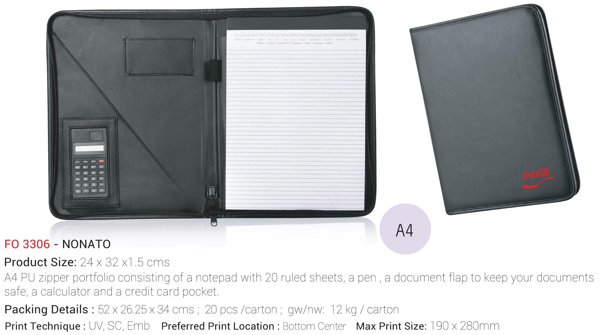 AMS-FO-3306 - NONATO  -  BALMAIN Leather Portfolio Secondary image