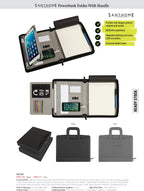AMS-ITFO 110 Instar  - 8000mah Powerbank Folder with Handle (Black) - Al Masam Stationery LLC