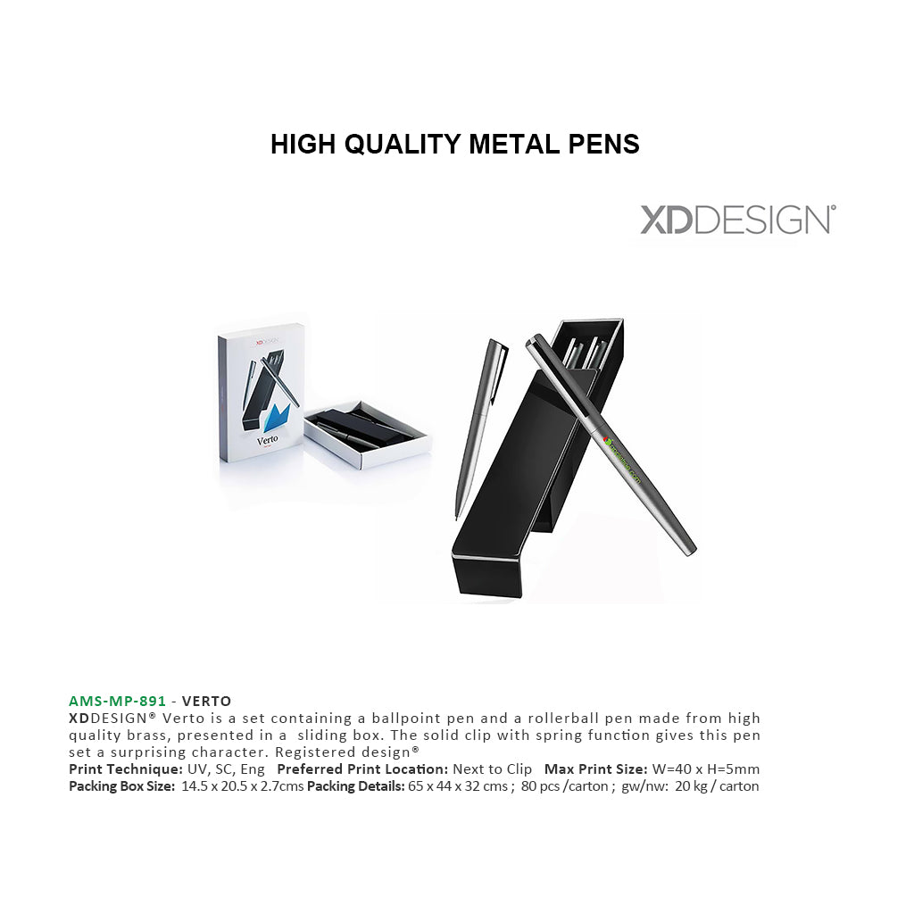 AMS- MP 891 - XD Verto Ballpoint & Rollerball High Quality Brass Pen Secondary image