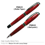 AMS-PN-08 - Metal Pen Maroon Color - Al Masam Stationery LLC