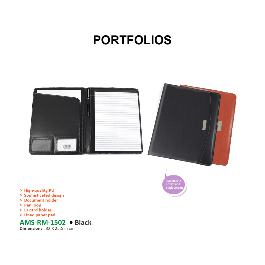 AMS-RM-1502-PU Leather Folder Secondary image