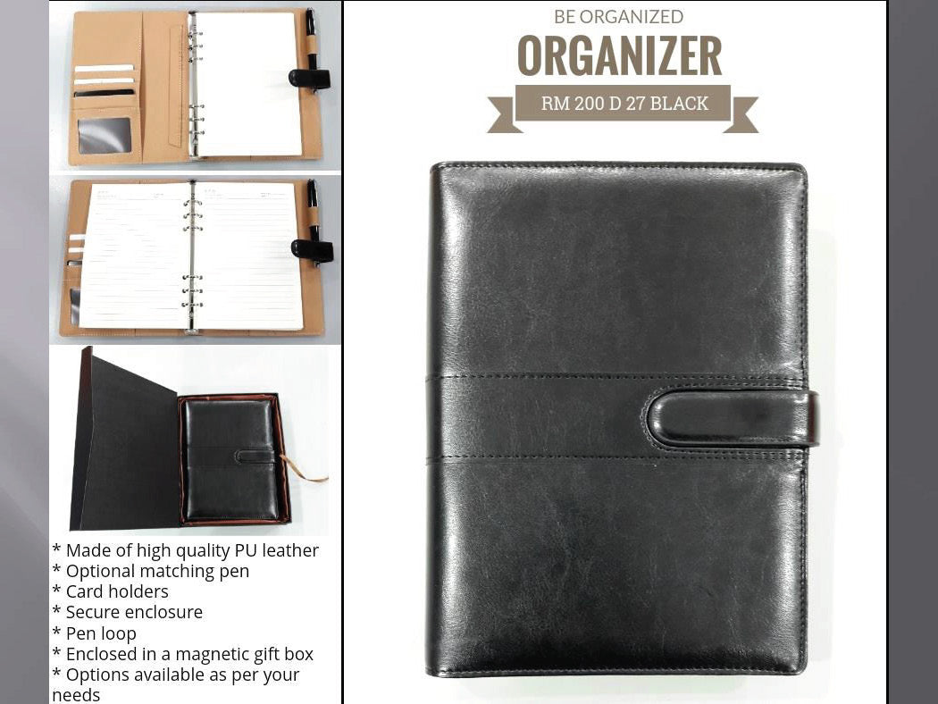 AMS-RM-200 D-27 - PU Leather Organizer Secondary image
