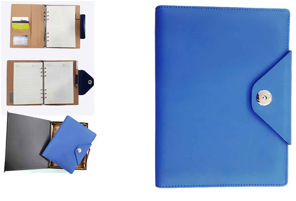 AMS-RM-200-F-56 - BLUE PU LEATHER ORGANIZER - Al Masam Stationery LLC