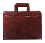 AMS-RM-354 - PU Leather portfolio (Brown) - Al Masam Stationery LLC