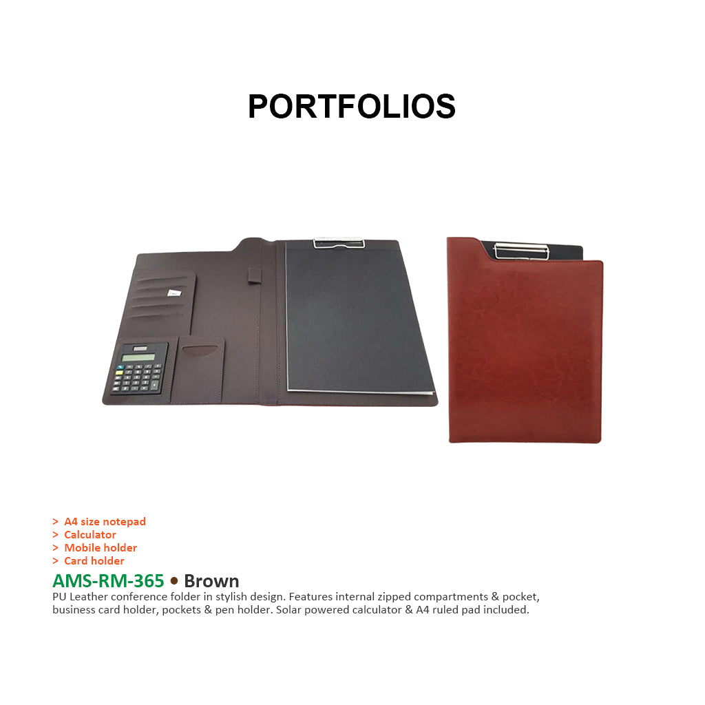 AMS-RM-365 - PU leather clip folder Secondary image