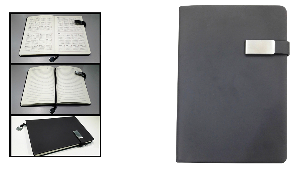 AMS-RM-8504 - BLACK - A4 size - Soft touch Notebooks - Al Masam Stationery LLC Main image
