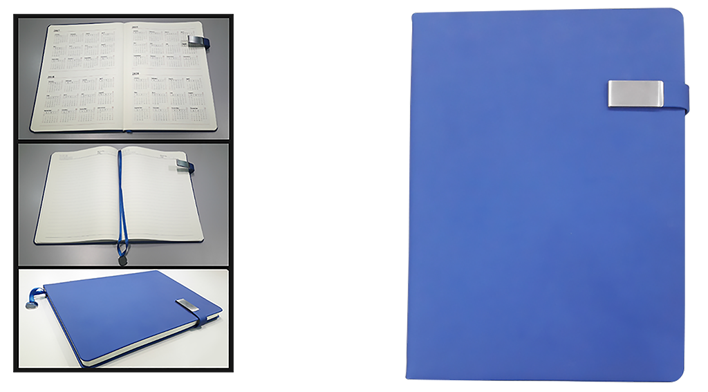 AMS-RM-8504 - Dark Blue - A4 size- Soft touch Notebooks - Al Masam Stationery LLC Main image