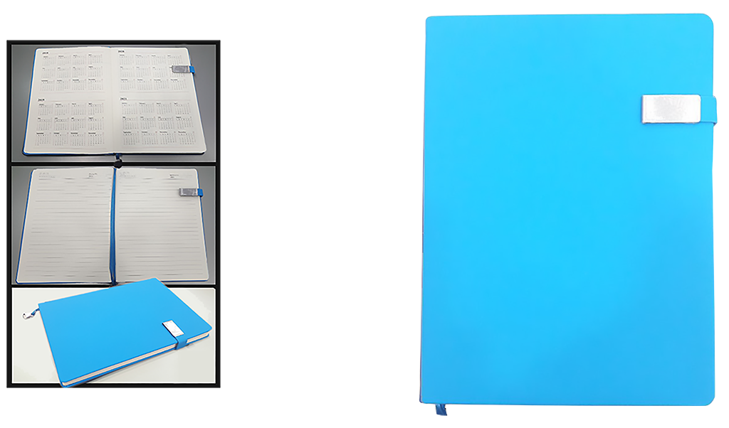 AMS-RM-8504 - LIGHT BLUE - A4 size - Soft touch Notebooks - Al Masam Stationery LLC Main image