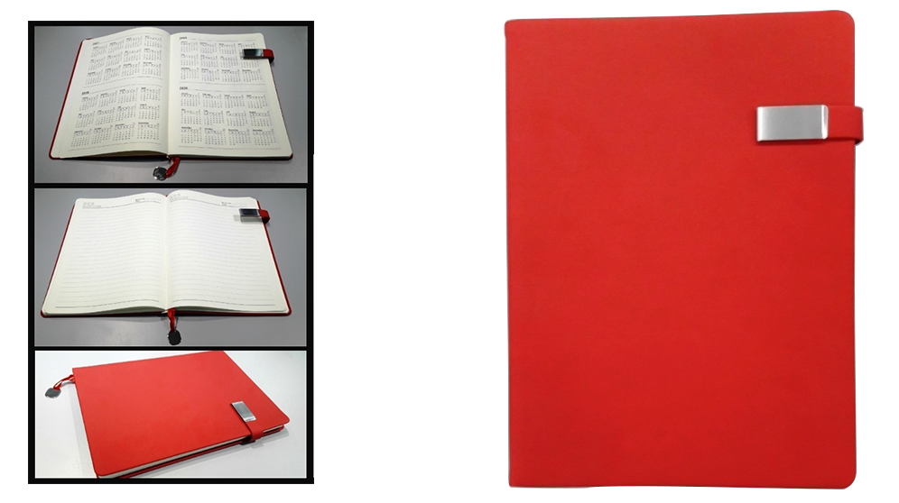 AMS-RM-8505 - RED -A5 size- Soft touch Notebooks - Al Masam Stationery LLC Main image
