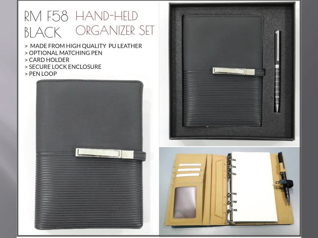 AMS-RM-F 58 - (Black) PU Leather Organizer Secondary image