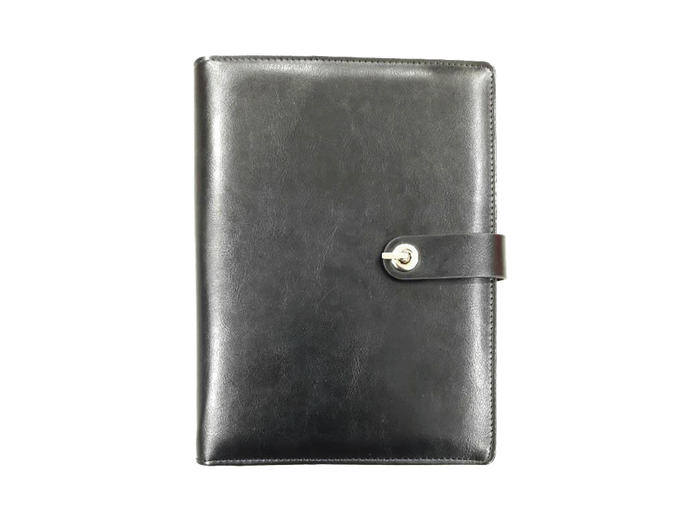 AMS-RM-S 21 - (Black) PU Leather Organizer - Al Masam Stationery LLC