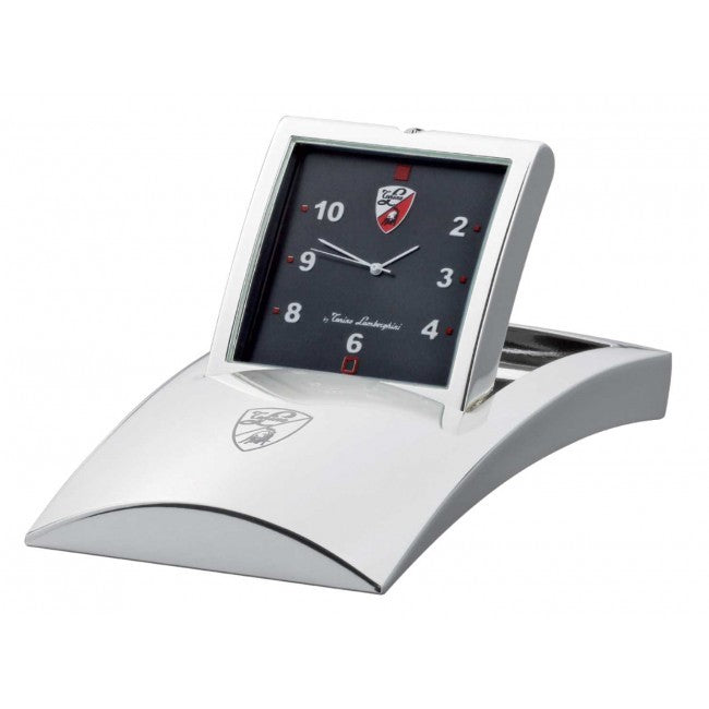 AMS- STAITI - 98193 – 19 Silver Plated Foldable Clock - Al Masam Stationery LLC Main image