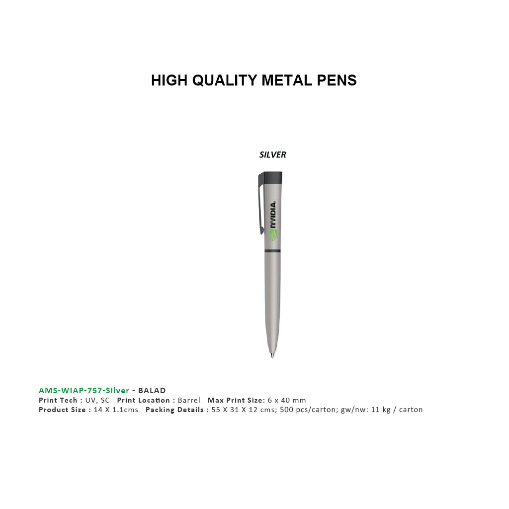 AMS-WIAP-757-Silver - BALAD (Metal pen) Secondary image