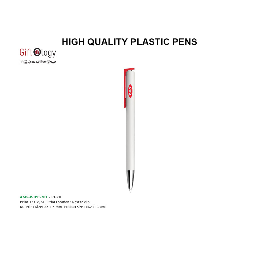 AMS -WIPP 701 - RUZV Plastic Pen Red Secondary image