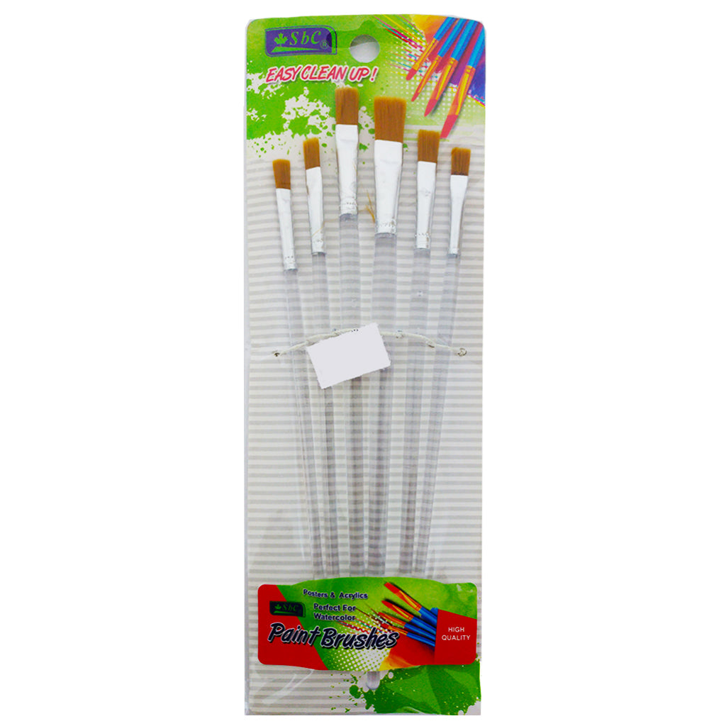Artist Brush Flat Brush Set (Transparent) - Al Masam Stationery LLC Main image
