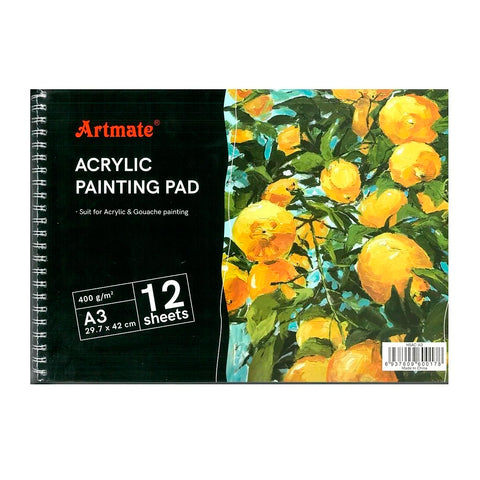 Artmate Acrylic Painting Pad,A3 12 Sheet - Al Masam Stationery LLC Main image
