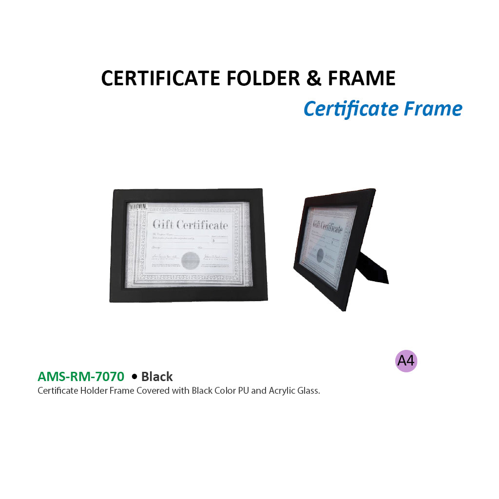 CERTIFICATE FOLDER & FRAME - AMS-RM-7070 - Al Masam Stationery LLC Main image