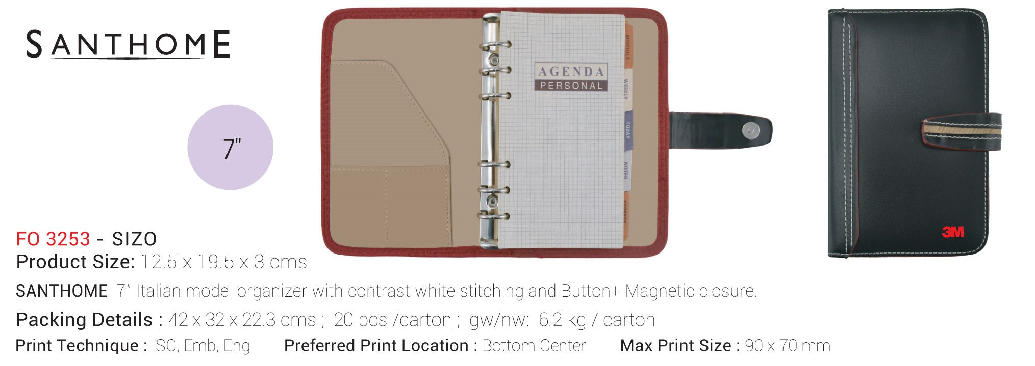 FO 3253 Sizo 7" Organizer Secondary image