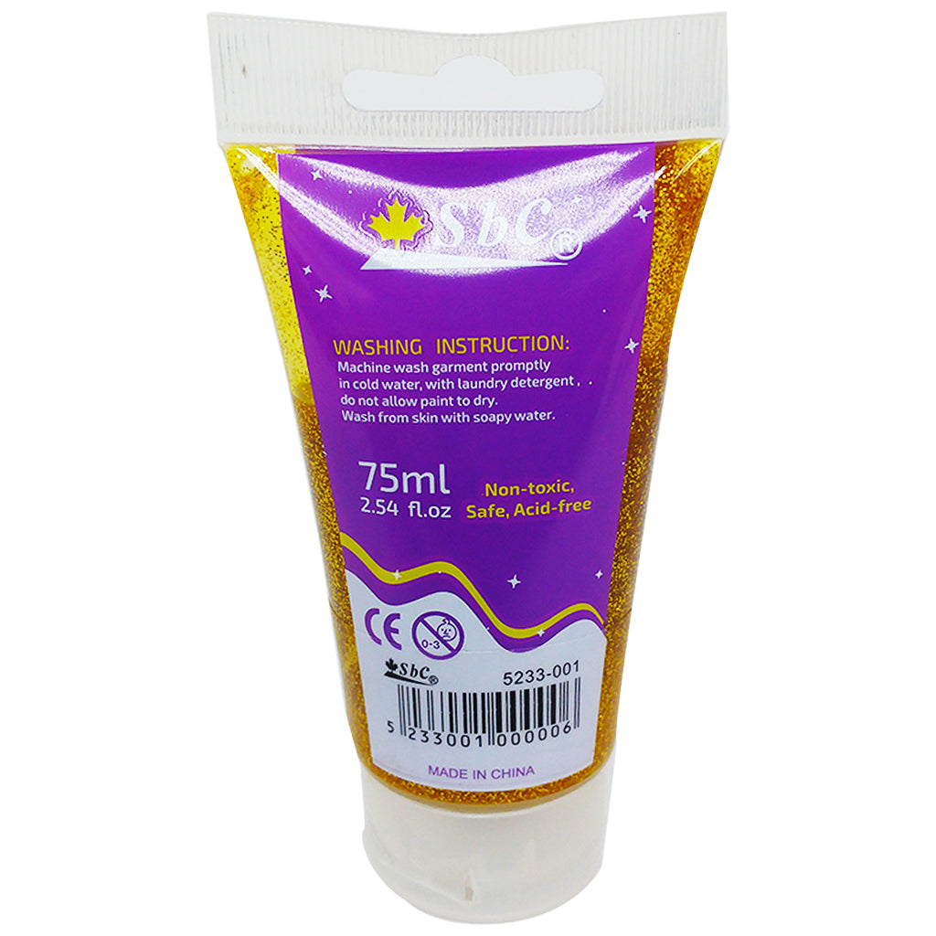 Glitter Tempera Paint 75ml Gold Secondary image