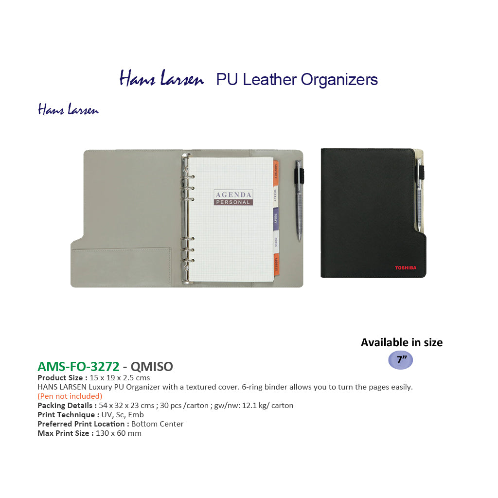 Hans Larsen - AMS- FO 3272 Qmiso - PU Leather -7" Organizer Secondary image