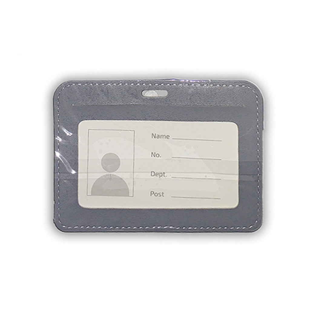 ID Card Holder (PULeather) Grey - Model 2 - Al Masam Stationery LLC Main image