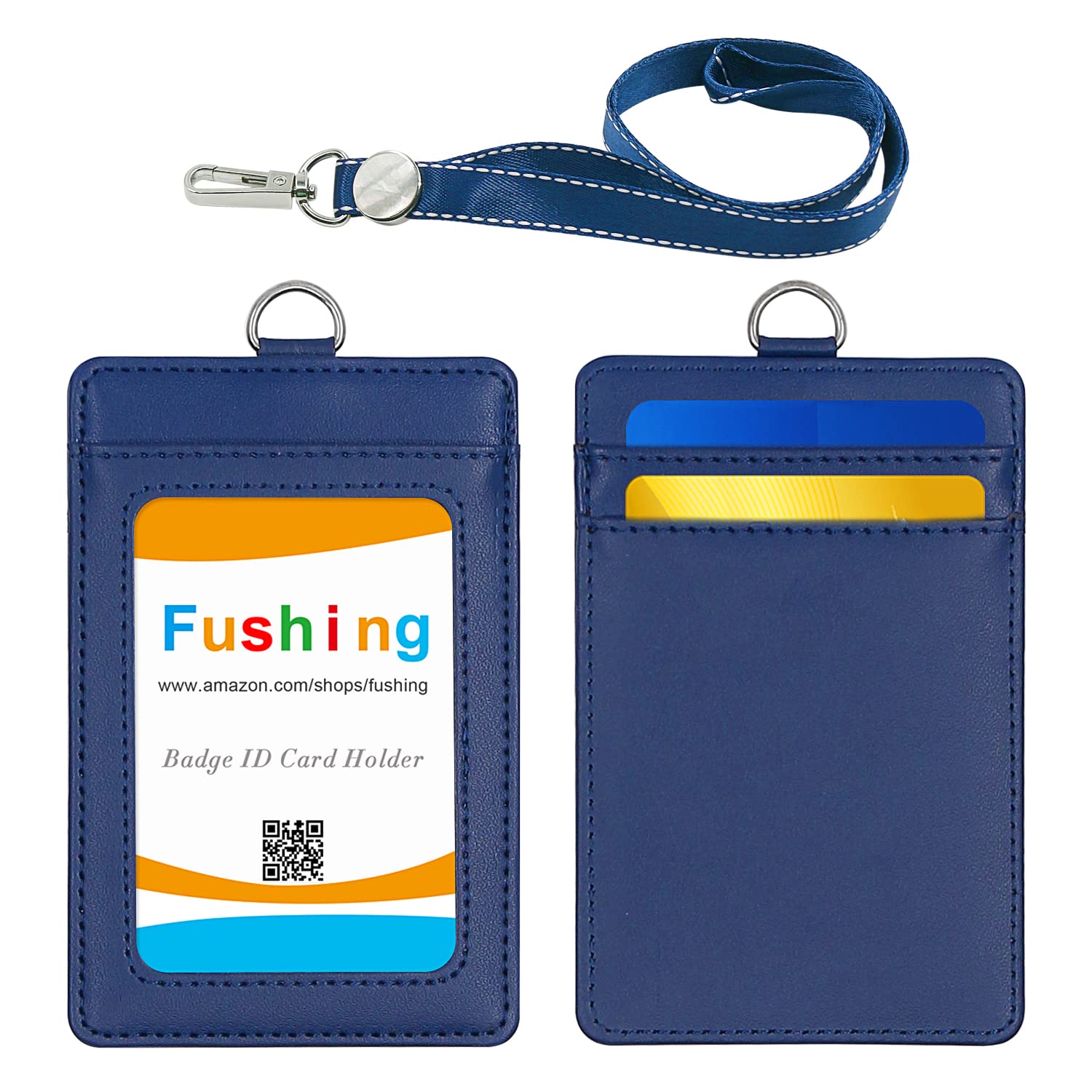 ID Card Holder Rubber Back Blue - Al Masam Stationery LLC Main image