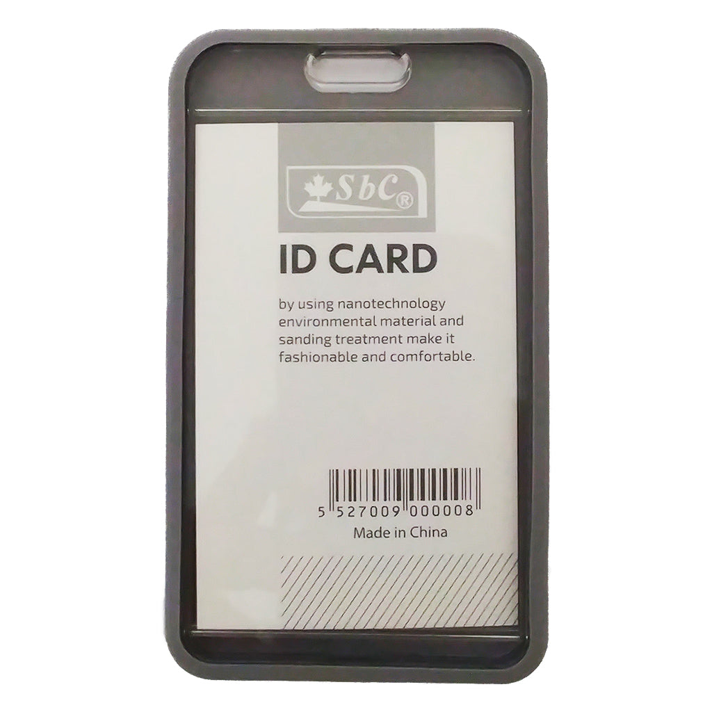 ID Card Holder With Rubber Back Gray - Al Masam Stationery LLC Main image