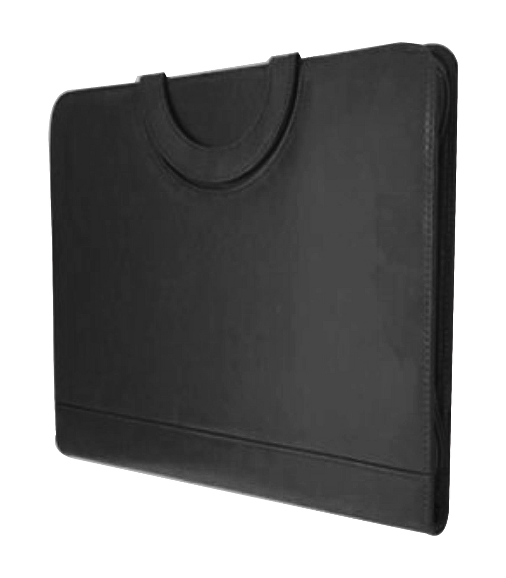 RM-367 - PU Leather folder with Handle Black - Al Masam Stationery LLC