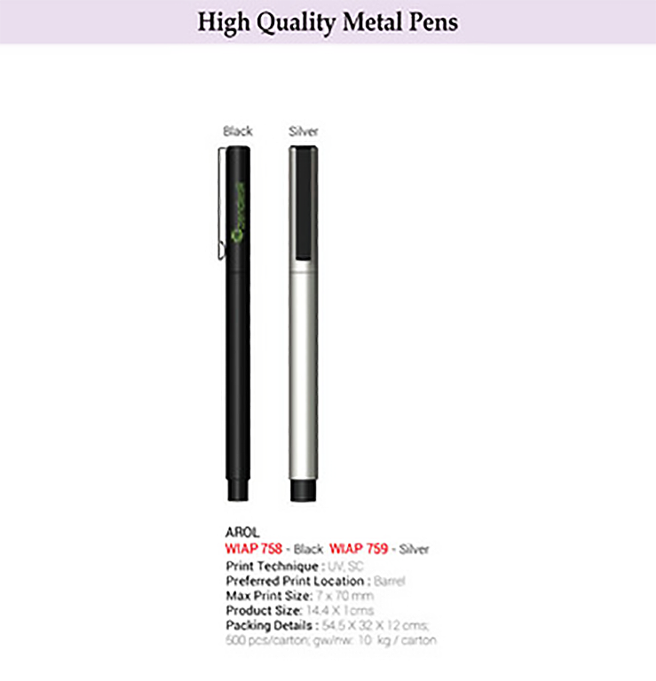 WIAP 759 AROL Aluminium RollerPen (Silver) Secondary image