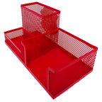 Wiremesh Desk Organizer Orange/Pink/Blue/Green - Al Masam Stationery LLC