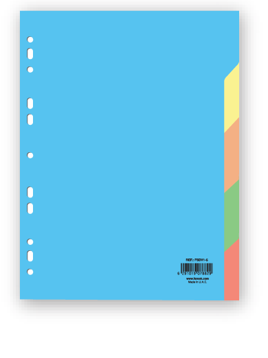 Divider 5 colour Paper A4 - Al Masam Stationery LLC Main image