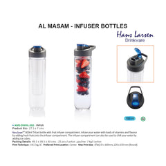 Hans Larsen Infus Fruit Infuser Water Bottle - Blue - Al Masam Stationery LLC