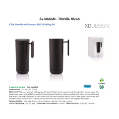 AMS- DWXD 609 XDdesign CLIK HANDLE Drinkware Black - Al Masam Stationery LLC