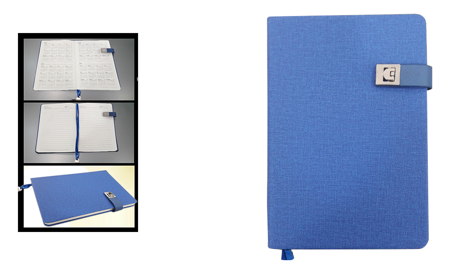 BLUE - A5 - Fabric Notebooks - Al Masam Stationery LLC Main image