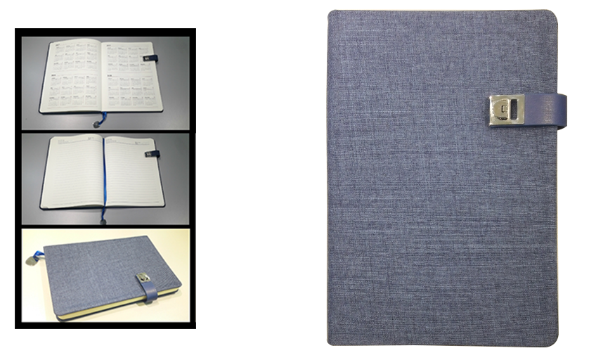 Dark Gray- A5 - Fabric Cover Notebook - Al Masam Stationery LLC Main image