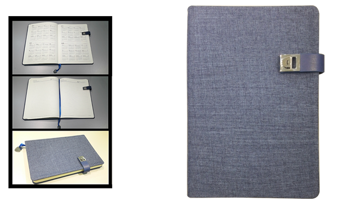 Dark Gray- A5 - Fabric Cover Notebook - Al Masam Stationery LLC