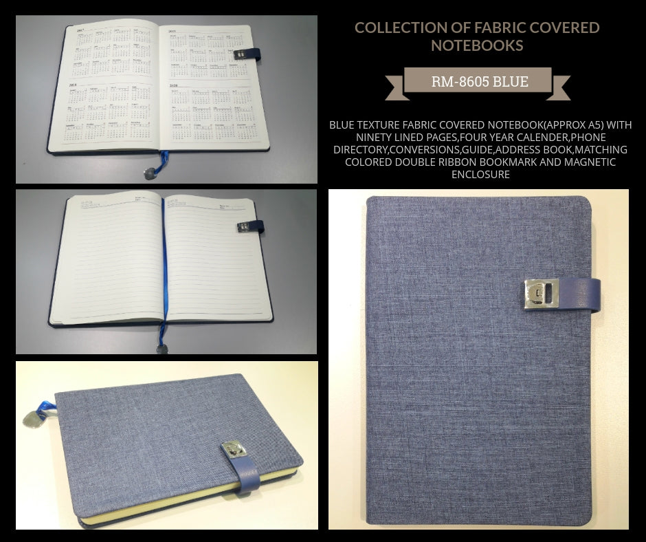 Dark Gray- A5 - Fabric Cover Notebook Secondary image