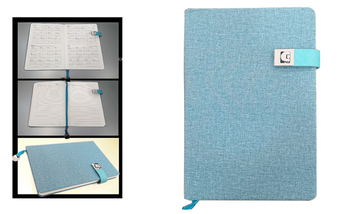 GREEN - A5 size - Fabric Notebooks - Al Masam Stationery LLC