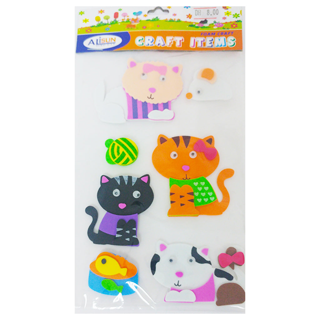 Decorative EVA Sticker Cat - Al Masam Stationery LLC Main image