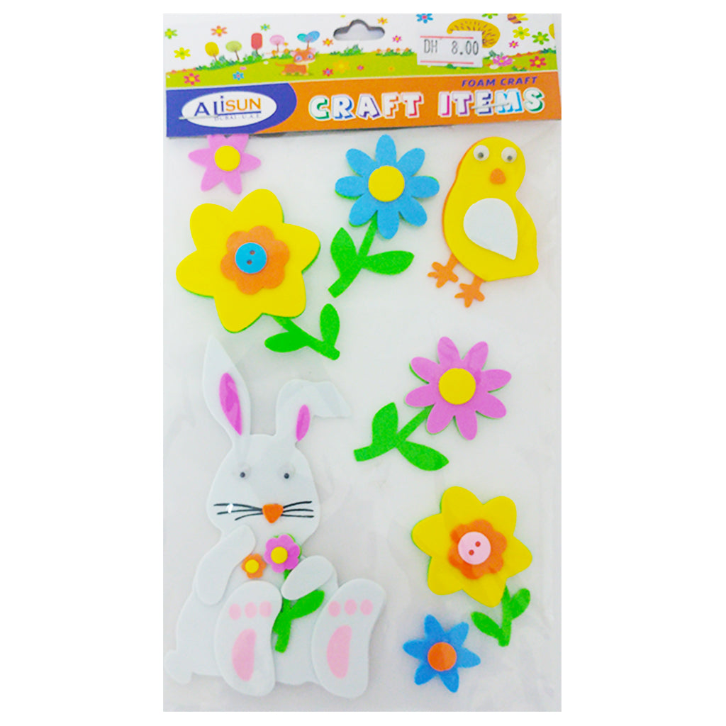 Decorative EVA Sticker Flower & Bird - Al Masam Stationery LLC Main image