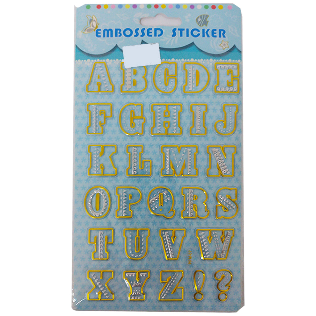 Embossed Stickers English Letters & Numbers - Al Masam Stationery LLC Main image