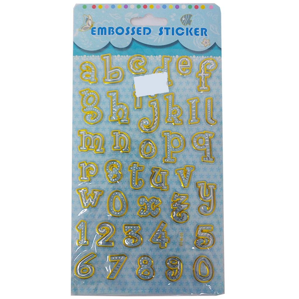 Embossed Stickers English Letters & Numbers Secondary image